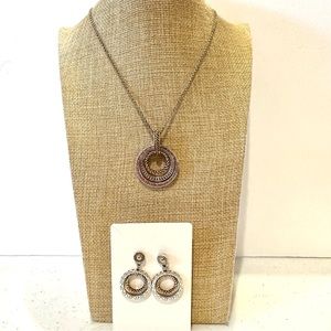 Brighton “Rapture Rings” necklace & earring set - triple circles